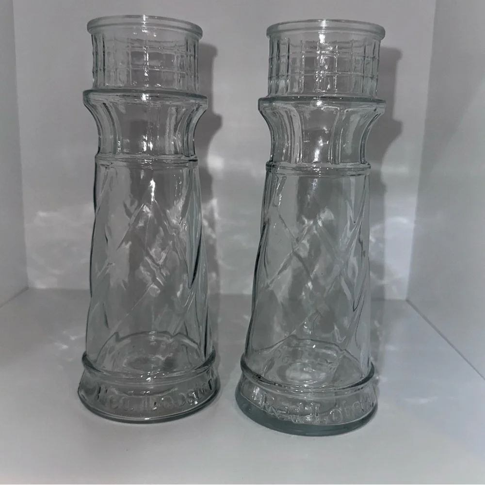 Vintage Red Lobster Lighthouse Vase set of‎ 2